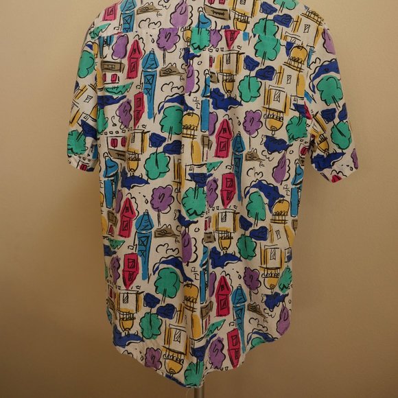 Vintage Cherokee Patterned Short Sleeve Button Down - Picture 4 of 11